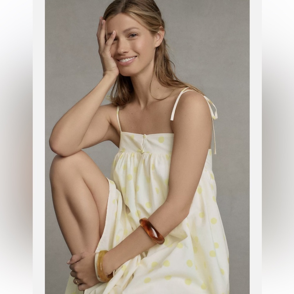 Anthropologie With Two Chic Polka Dot Dress Size Small